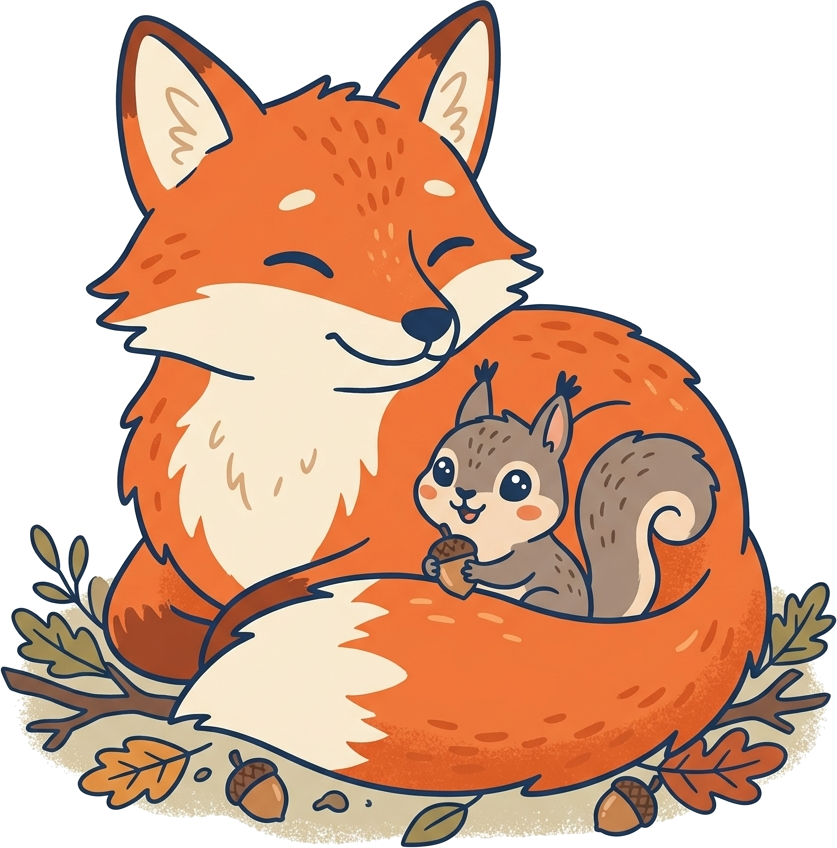 Fox and Squirrel